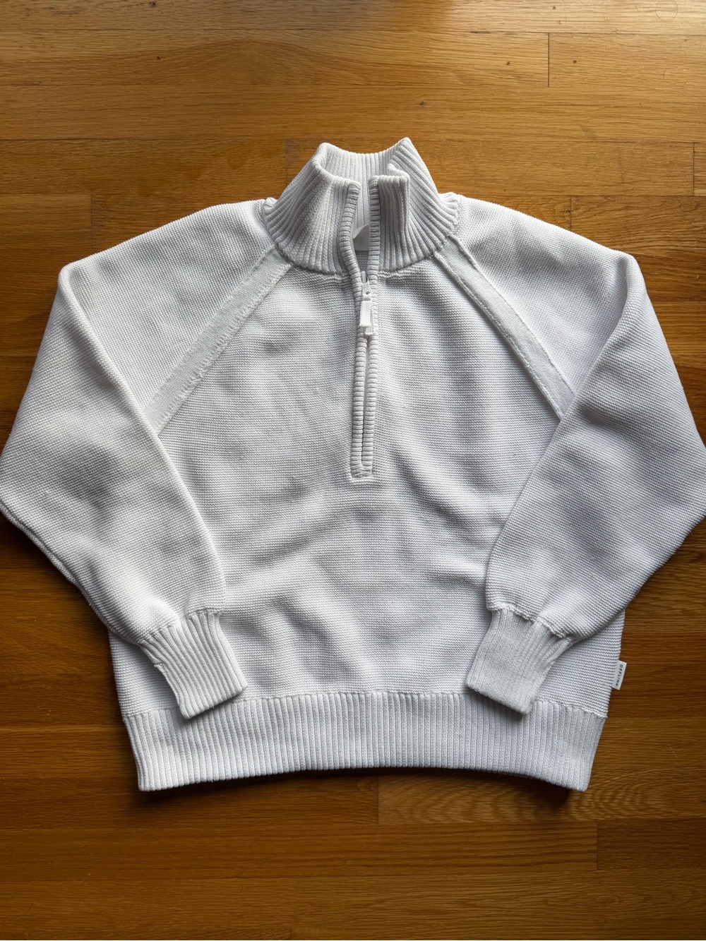 Offline by Aerie White Quarter-Zip Sweater - Size Small